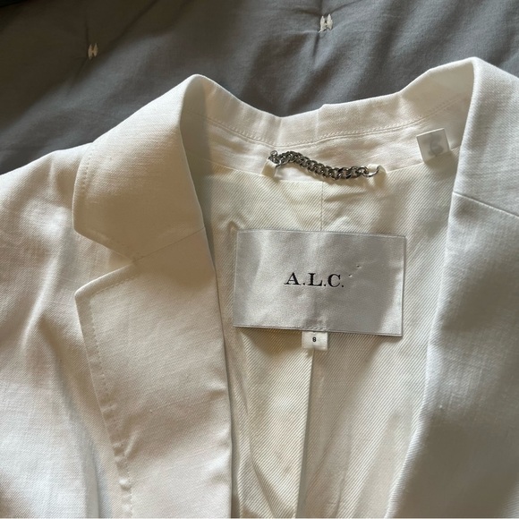 NWOT A.L.C. Women's Davin II Single-Breasted Blazer in White Size 8 - Picture 12 of 16